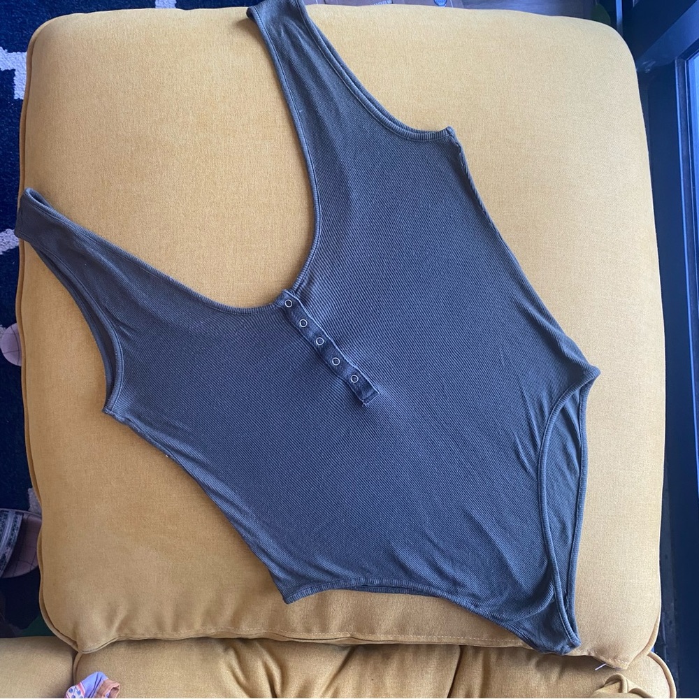 Free People 
Take Me Out Henley Tank-Top Bodysuit